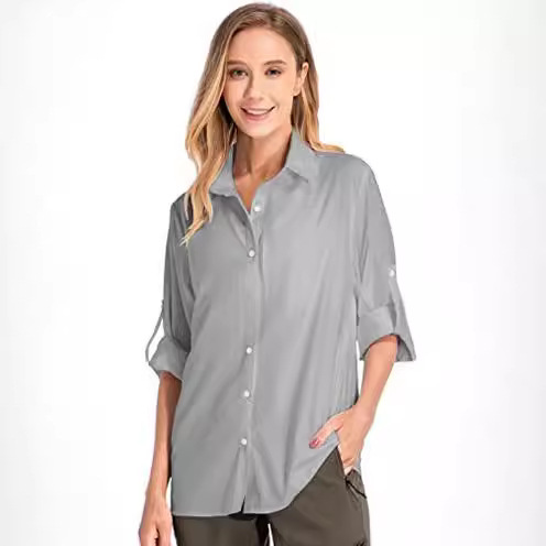 Picture of Women's Long-Sleeved Sun Protection Shirt Quick-Drying Outdoor Fishing Hiking Shirt