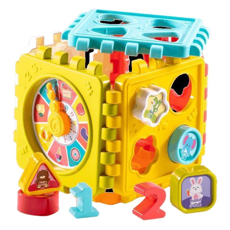 Children's Educational Hexahedral Intelligence Cube Digital Building Blocks 0-1-3 Years Old Baby Early Education Toys Cross-Border Wholesale