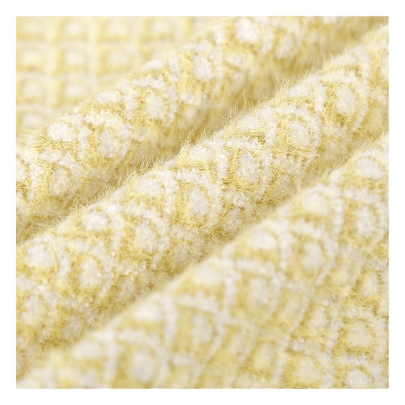 Knitted yarn-dyed jacquard fabric foreign trade color fastness good color bright MOQ less product standard 21075