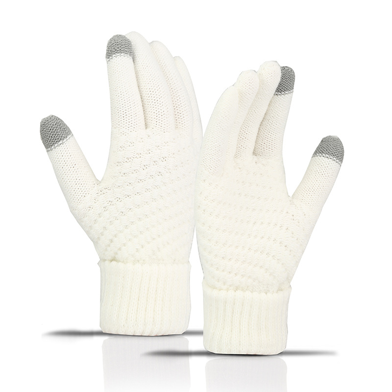 Picture of New Style Gloves Cute Student Winter Velvet Windproof and Coldproof Cycling Knitted Touch Screen Warm Gloves for Women in Autumn and Winter