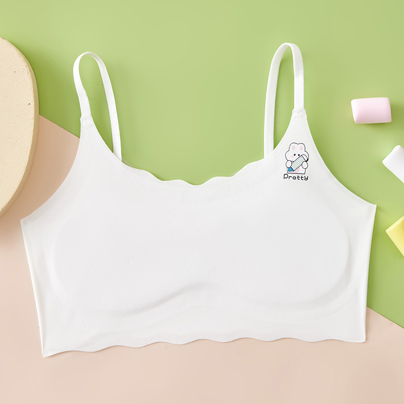 Picture of The first stage of anti-bump girls' underwear primary school students seamless girls children growth bra development period small vest