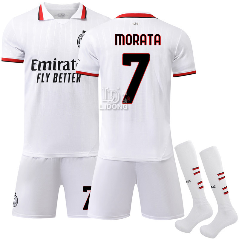 2425Ac Passengerland White Football Uniform 11 Puli Xichy 10 Liona Milan Jersey No. 7 Morita Export