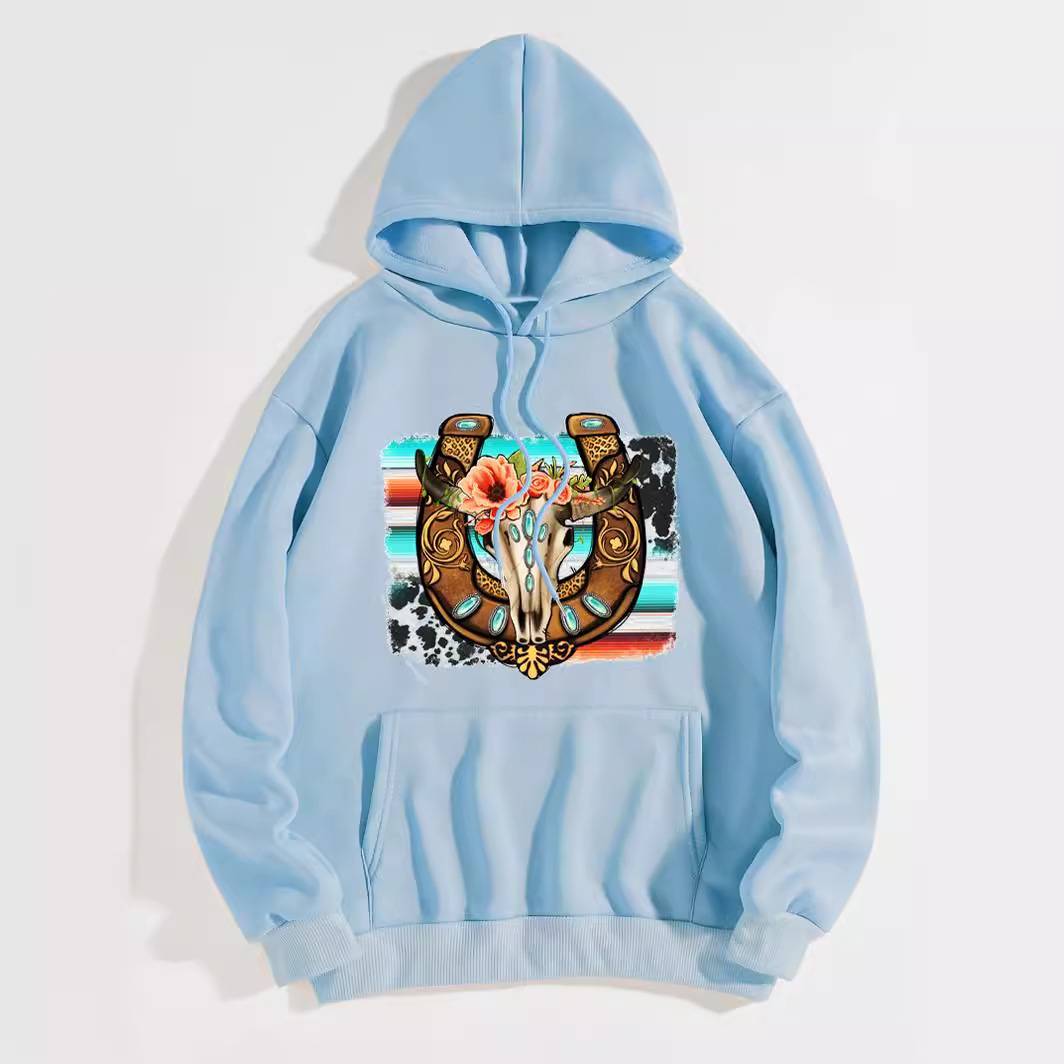 Hoodie European and American hooded sweater plain letter sweater Oversized Hoodiee