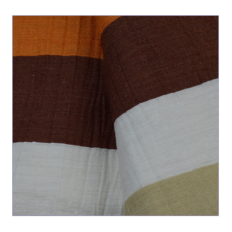 Yarn-dyed fabric bright silk yarn-dyed fabric nylon linen cotton blended fashion ethnic woven striped fabric