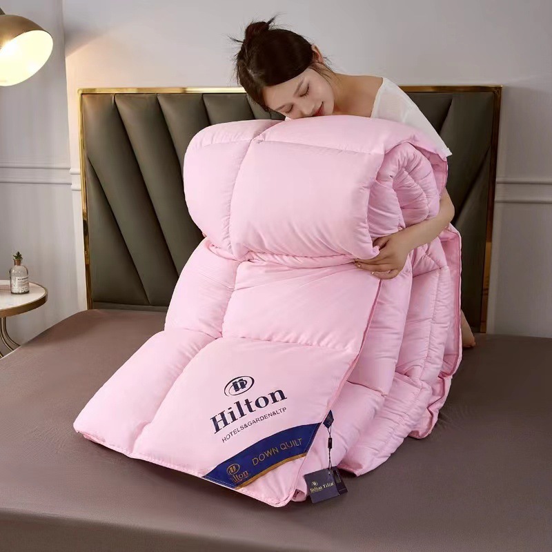 Picture of Hilton Doubletree Silk Cotton Quilt Hotel Feather Velvet Spring, Autumn and Winter Quilt Core Can Be Used in All Seasons, Same Style as Hotel Quilt