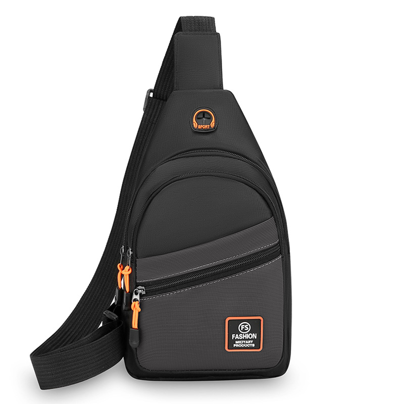 Picture of Large Capacity Men's Chest Bag Korean Style Oxford Cloth Shoulder Crossbody Bag Multi-Functional Small Backpack Outdoor Sports Chest Bag