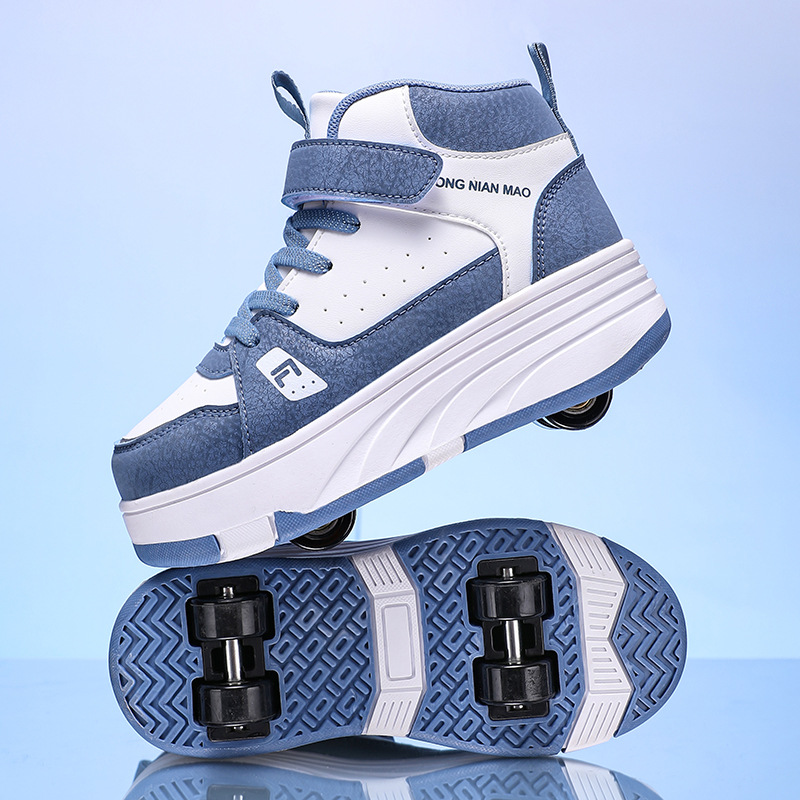 Children's runaway shoes, girls' roller skating, four-wheeled runaway shoes, student invisible human skates, two-wheeled boys' roller shoes