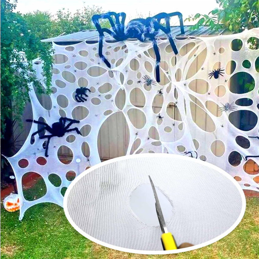 Giant beef Web Halloween spider web decoration ghost festival spider web spider web Halloween decoration