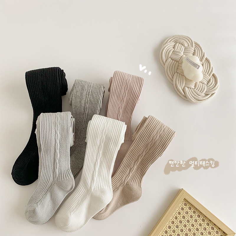 Girls' Leggings Spring and Autumn Medium Thick Large PP White Baby Sock Pants Baby Hosiers Outer Wear Children's Pantyhose