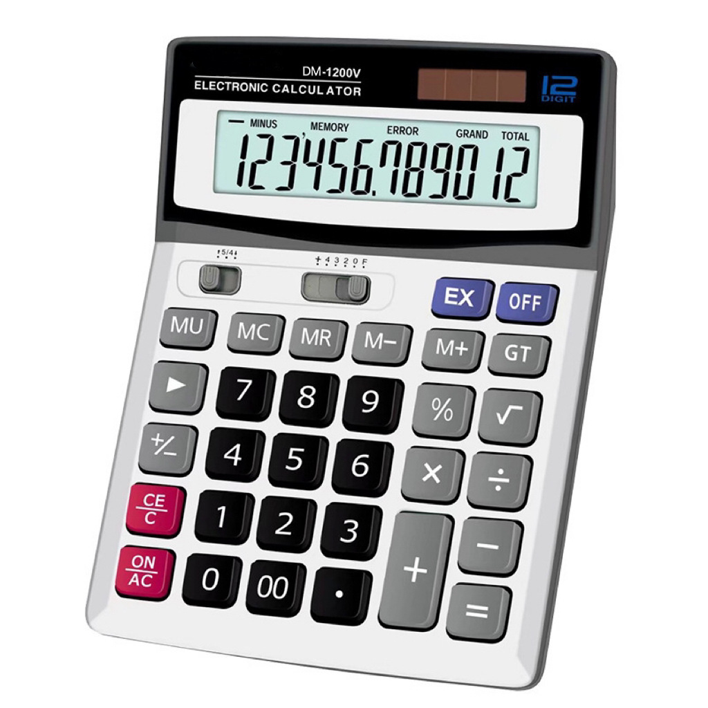 Factory direct solar desktop office computer cross-border in stock wholesale 12-bit solar financial calculator