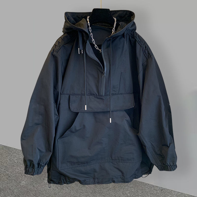 Picture of 2024 new coat suit men's Korean fashion tooling stitching design assault coat trench coat with fashion brand loose