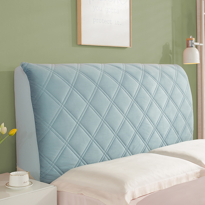 Picture of Quilted and Thickeneded High-End Bedside Cover with Wooden Bed Backrest, Soft Bag, All-Inclusive, Universal Four-Season Dust Cover