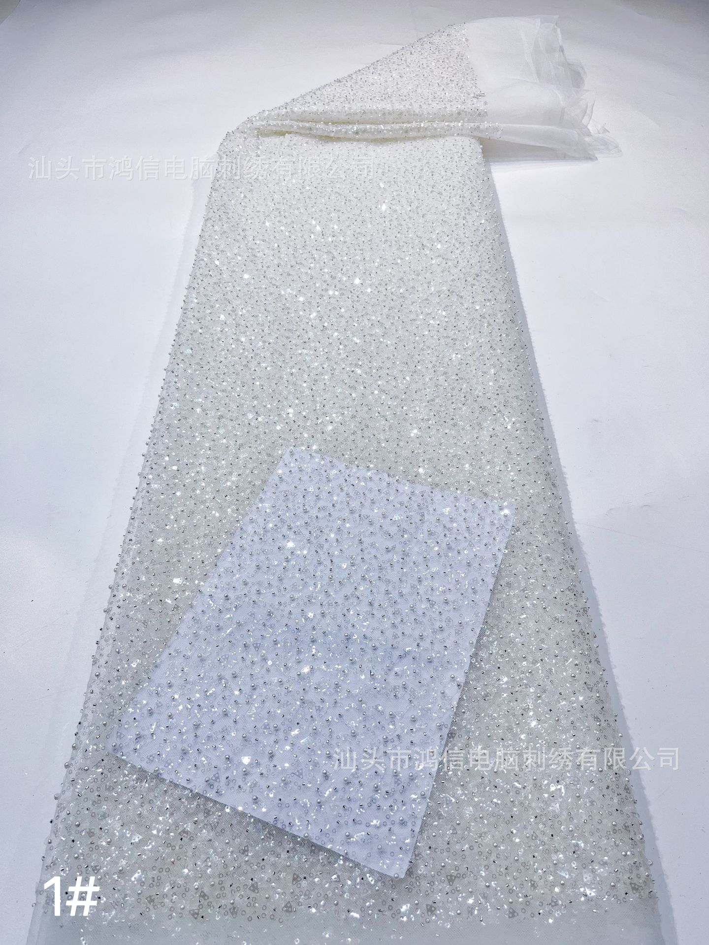Picture of New mesh full beads beads beads series wedding dress fashion fabric stage clothes a large number of spot