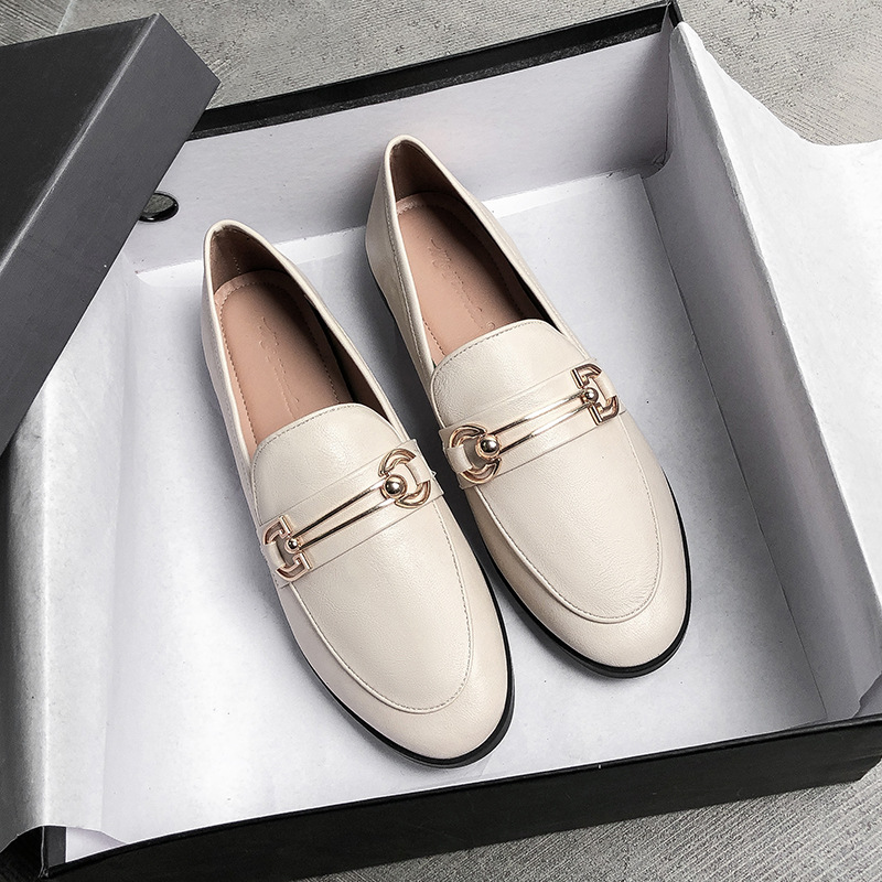 Picture of British Style Retro Small Leather Shoes for Women 2025 New Slip-On Loafers for Women Flats Shoes Large Size 41-43