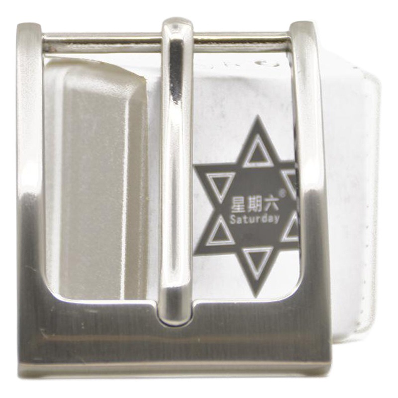 Men's leather leather belt alloy pin buckle manufacturers in stock direct supply square head Joker durable pants belt buckle
