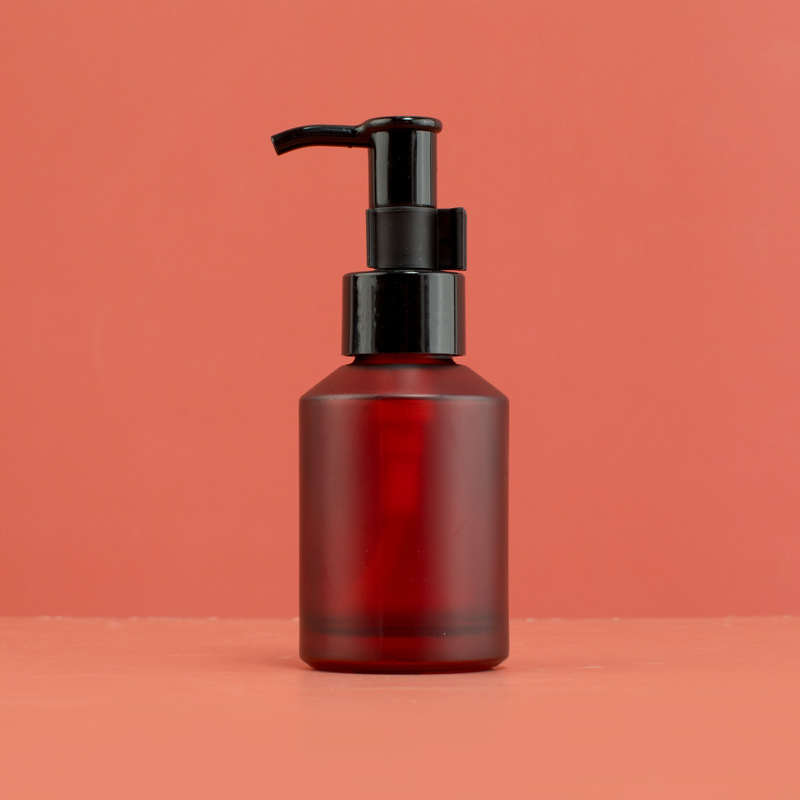 Picture of Press cleansing oil empty bottle essence glass makeup remover long mouth lotion bottle body milk essential oil
