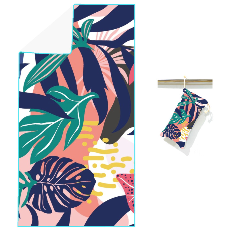Picture of New Cross-Border Amazon European and American Double-Sided Velvet Quick-Drying Bath Towel Customizable Printed Towel Beach Swimming Beach Towel