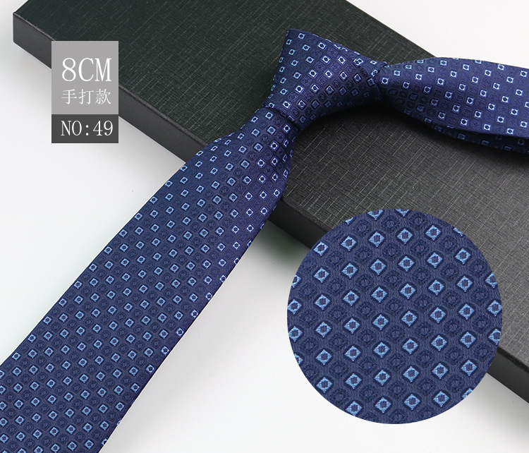 Picture of Men's Tie Business Shirt Stripesd Security Professional Formal Wear Wholesale Plus Logo Manufacturer 8cm Hand-Made