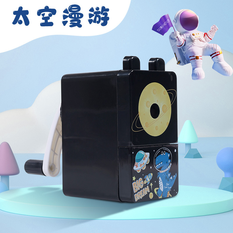 Picture of Student cartoon pencil sharpener hand hand into the lead pencil sharpener saving single hole pencil stationery prizes wholesale