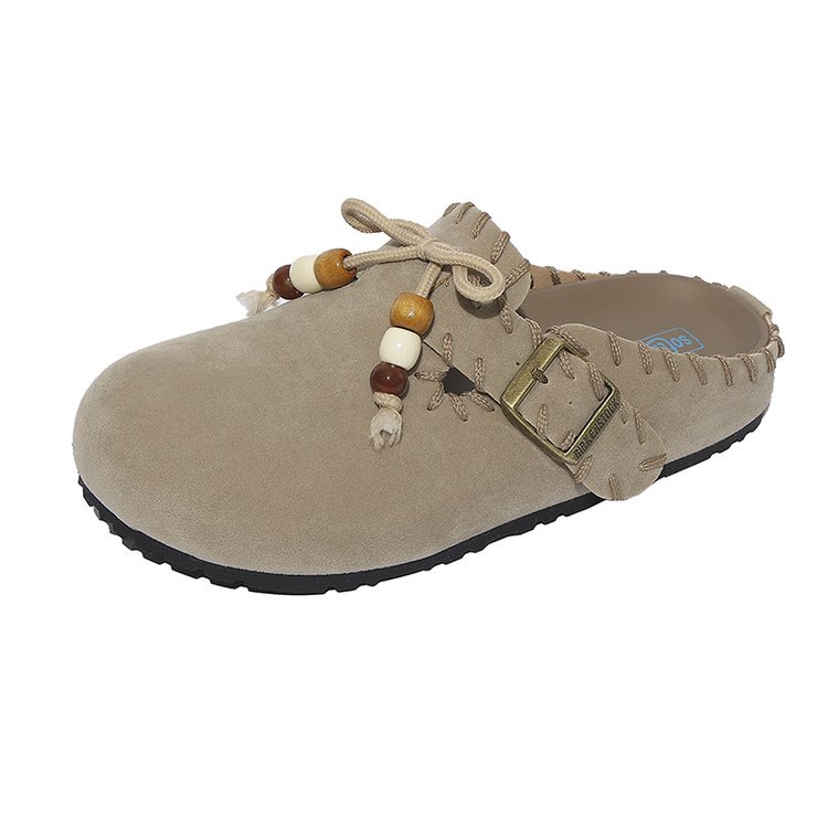 Picture of Ugly cute toe half slippers women's platform kangaroo shoes women's 2025 new autumn wear retro fashion soft-soled shoes