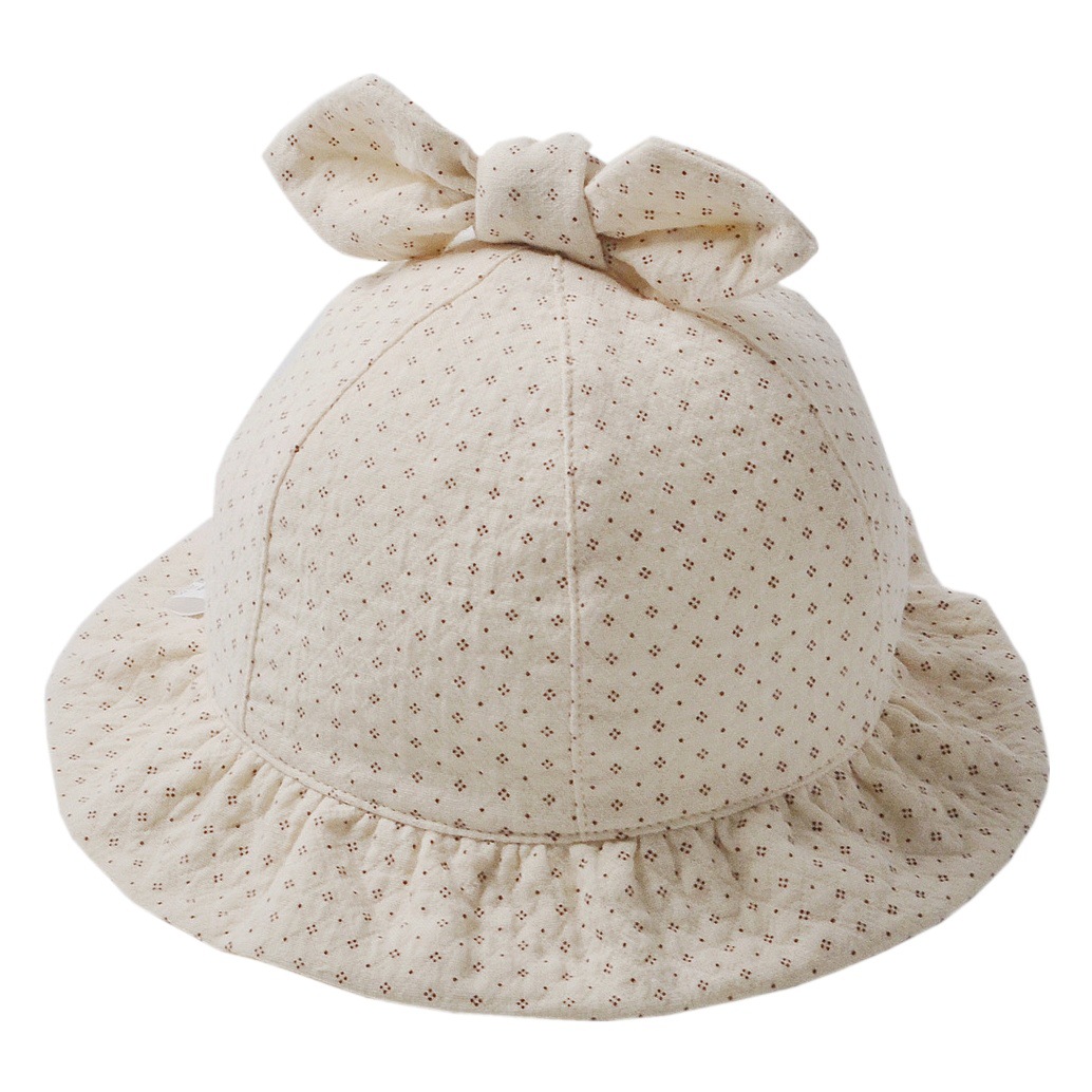 moinmlon spring and summer new girls sun hat bow baby cotton sun hat baby breathable basin hat