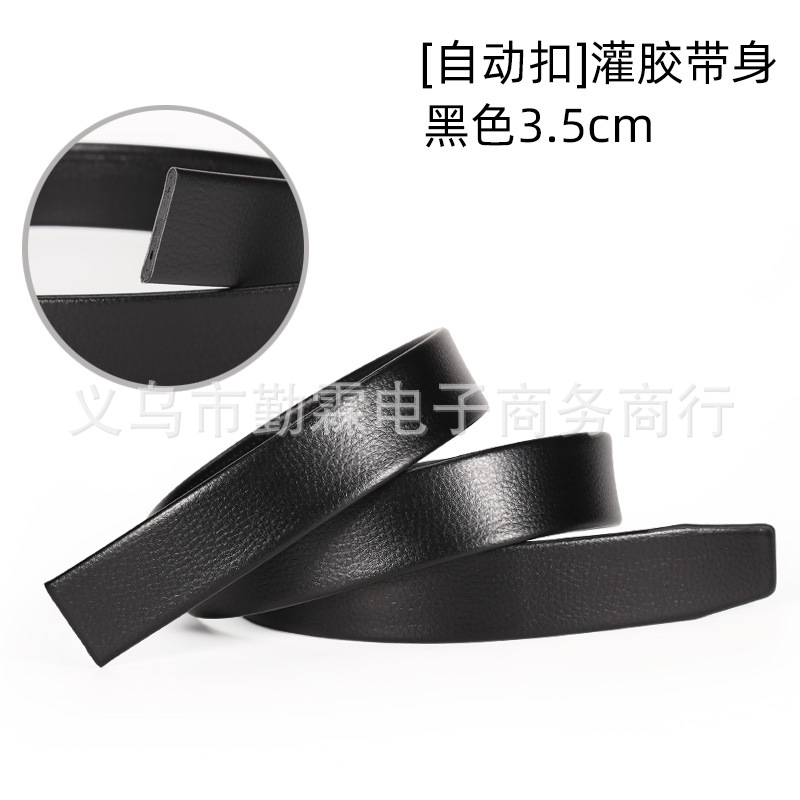 Picture of Men's belt with automatic buckle headless belt body imitation leather scratch-resistant automatic buckle belt 3.6CM wide manufacturer batch