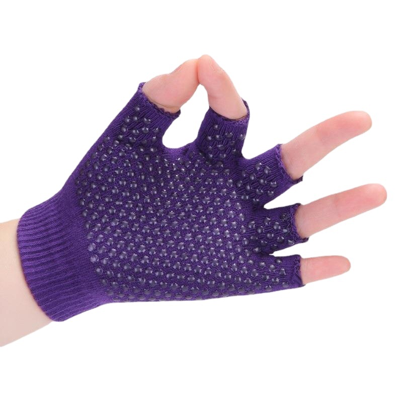 Dispensing non-slip yoga gloves half finger open finger yoga gloves sweat-absorbent wear-resistant sports gloves