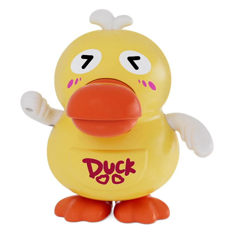 Shake the sound of the same children's electric cartoon swing duck light music singing and dancing small yellow duck electric toys wholesale