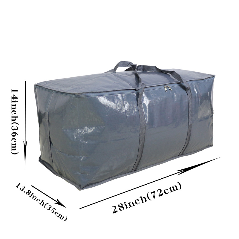 Cross-Border Amazon Woven Bag Large Capacity Moving Bag Storage Bag Square Storage Storage Bag Pe Coated Handbag