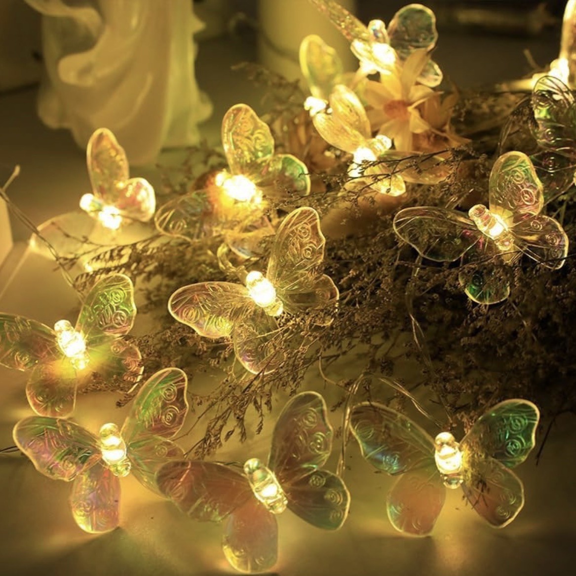 Led Butterfly Light String Colorful Decorative Atmosphere Light Indoor Courtyard Holiday Arrangement Decorative Light