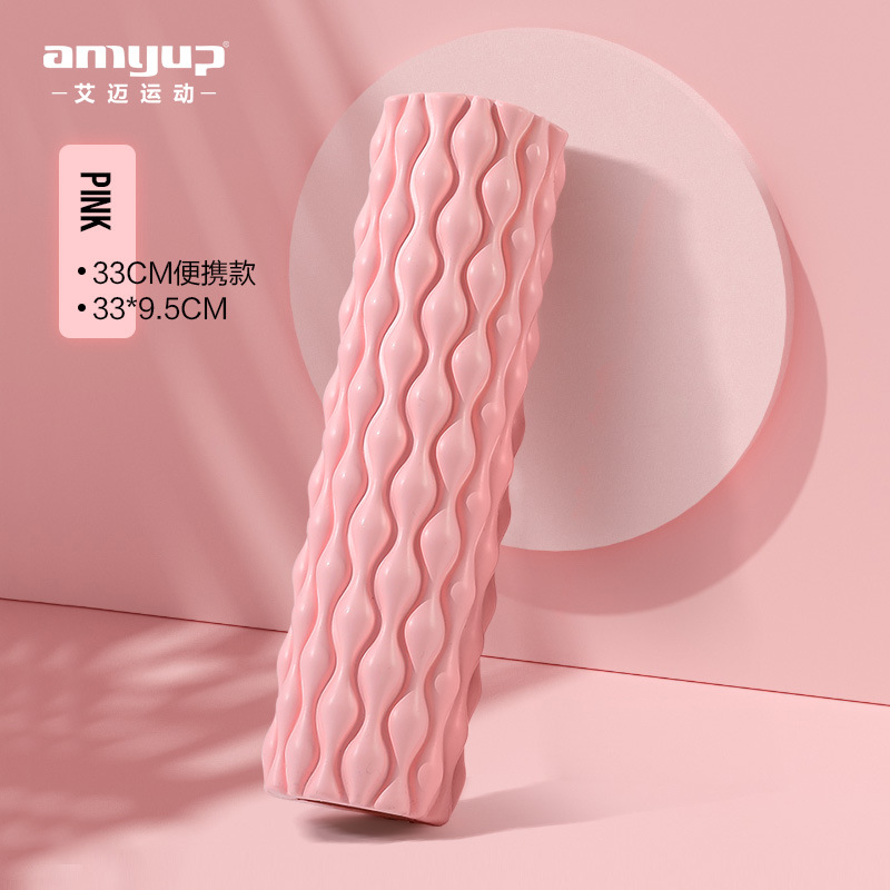 Picture of EVA water drop foam shaft muscle relaxation spike massage stick hollow yoga pillar massage roller