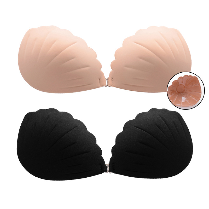 Cute Shell Invisible Bra, Push-Up Bra, Drawstring Bra, Sexy Strapless, Beautiful Back, Breathable and Non-Slip