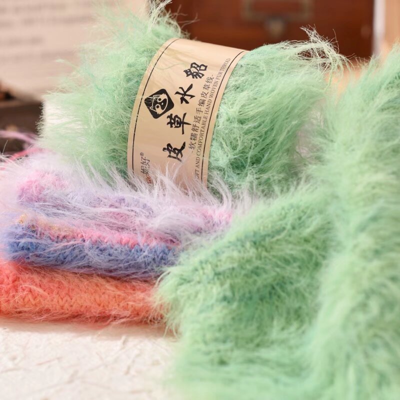 fur, mink, fleece, long wool, hand, mixed thread, scarf, wool, diy, material, wrap baby line, coral velvet, phoenix down thread