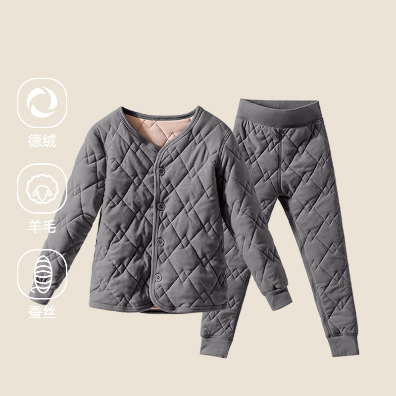 Picture of School Uniform Artifact Children's Cotton-padded Coat Inner Liner Boys and Girls Winter Inner Wool Warm Small Cotton-padded Coat
