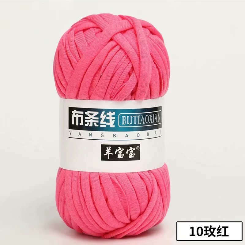 Picture of Cloth thread hook doll slippers storage basket floor mat blanket crochet diy material homemade coarse wool woven bag