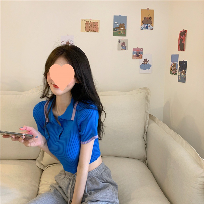 Picture of Base Shirt 2023 Summer New Tight Short Knitted Top Women's Summer Slim-fit Summer Short-sleeved Sweater