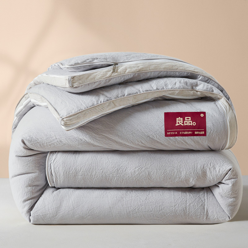 Picture of Class A soybean cotton fiber quilt zipper two-in-one quilt spring and autumn quilt summer quilt student dormitory thickened winter quilt