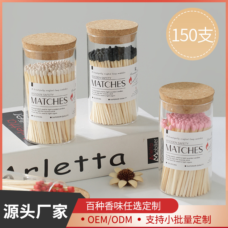 Picture of Romantic Time Aromatherapy Candle Special Long Match Bottled Color Head Art Cigar Igniter Aromatherapy Match Tool