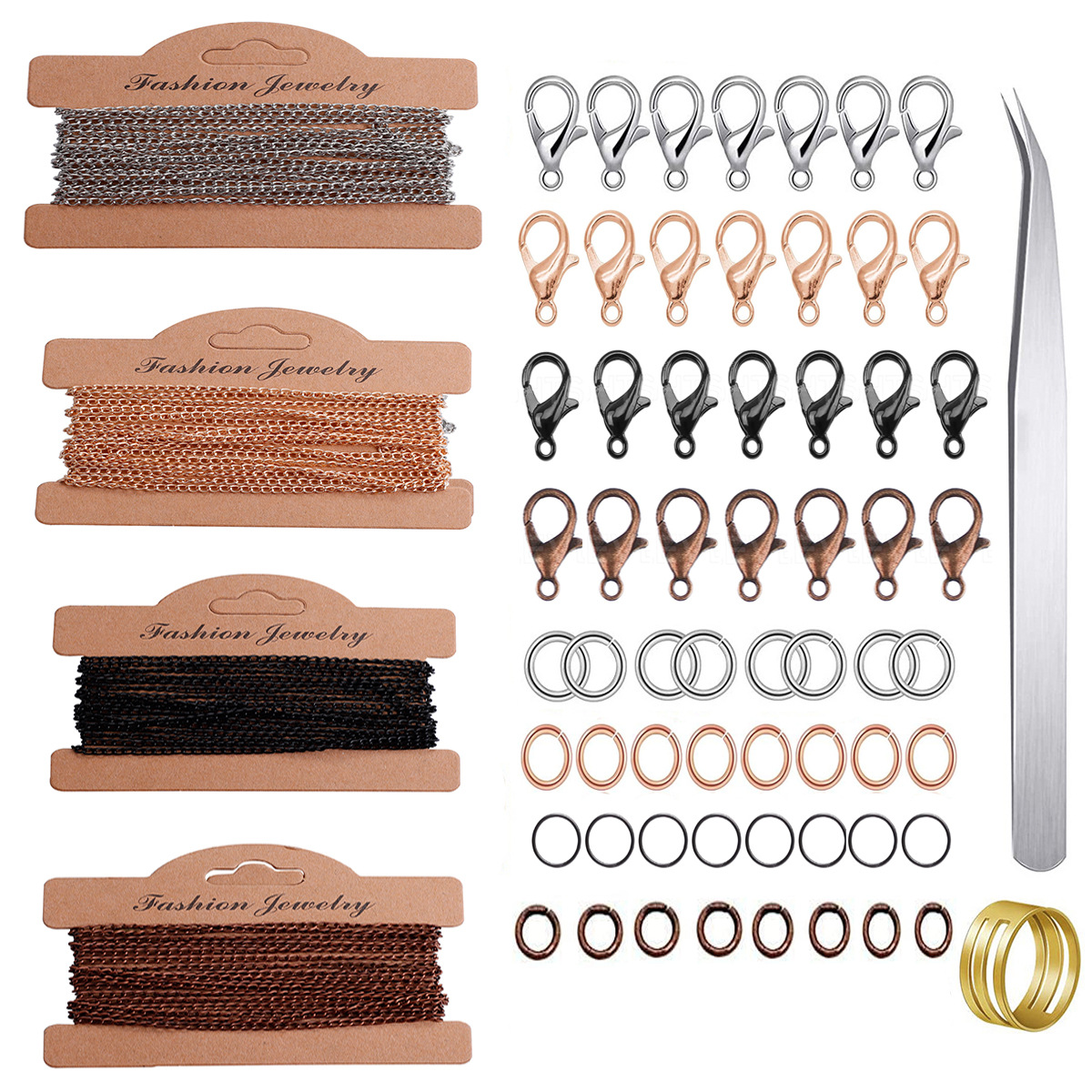 Picture of 2.5mm 3.5mm flat secret chain Handmade DIY jewelry necklace bracelet 3 M chain iron plated 9 colors optional