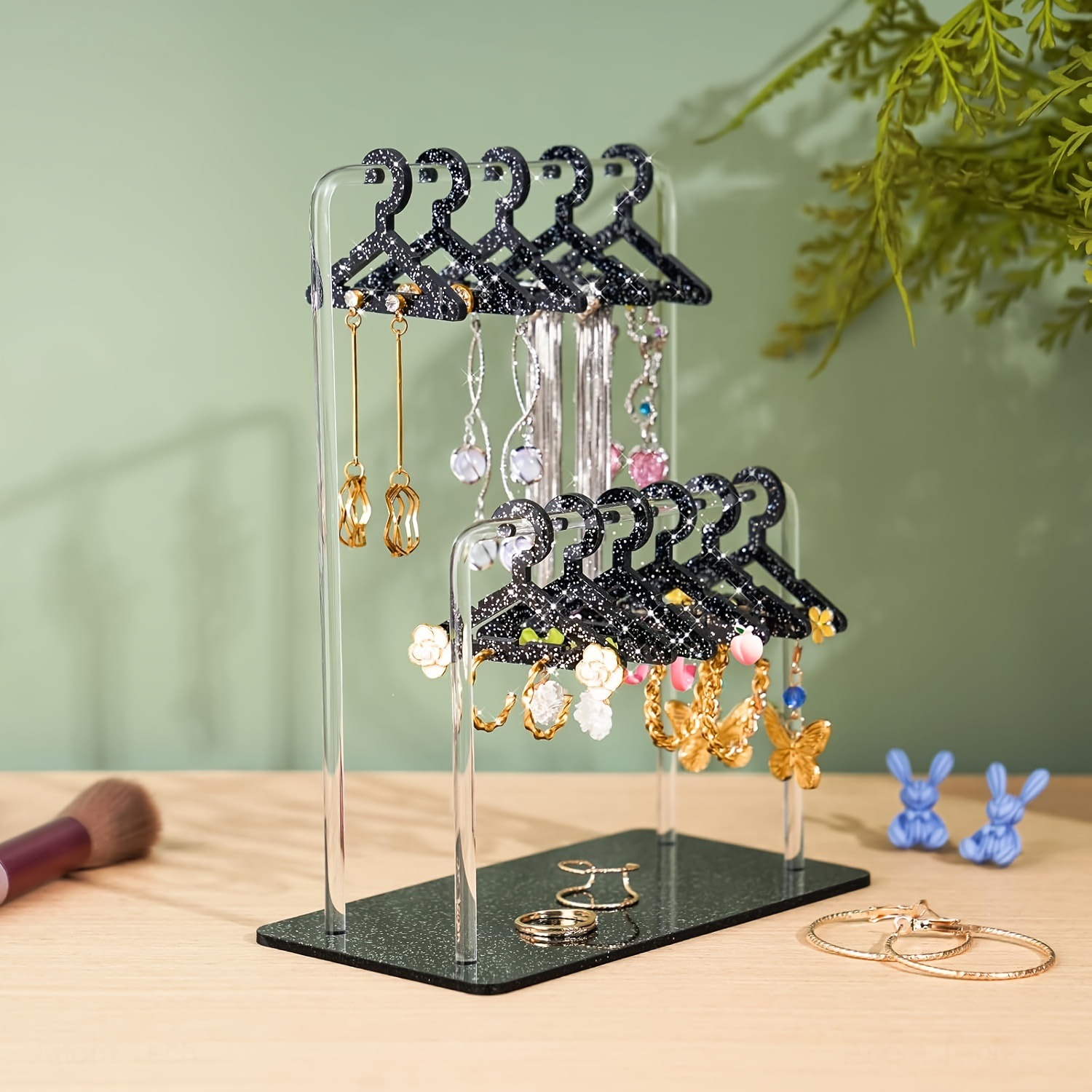 Picture of Cross-border Hanging Personalized Earring Holder Acrylic Costume Frame Earrings Storage Display Rack