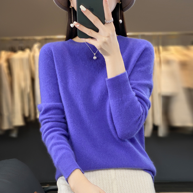 Picture of Soft Nuo low round neck sweater women's autumn and winter New pullover long sleeve wool bottoming shirt women's first-line ready-to-wear sweater women