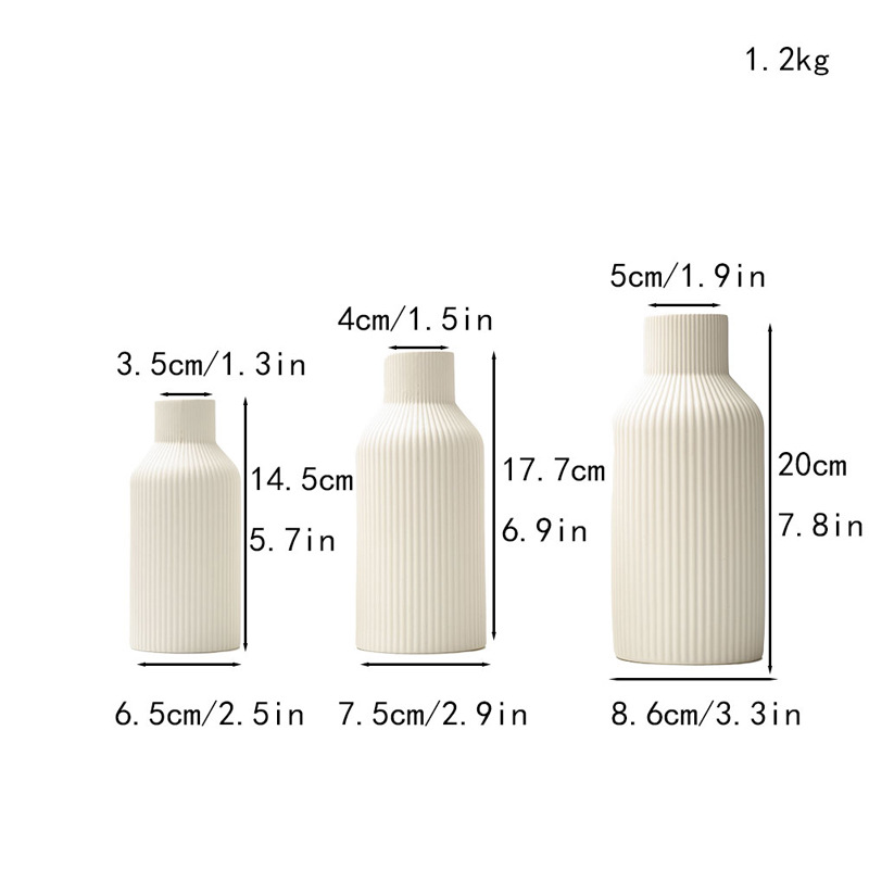 Picture of Ceramic Vase suit Simple Ceramic Vase Home Decorations Ornaments White Decoration Crafts suit Vase