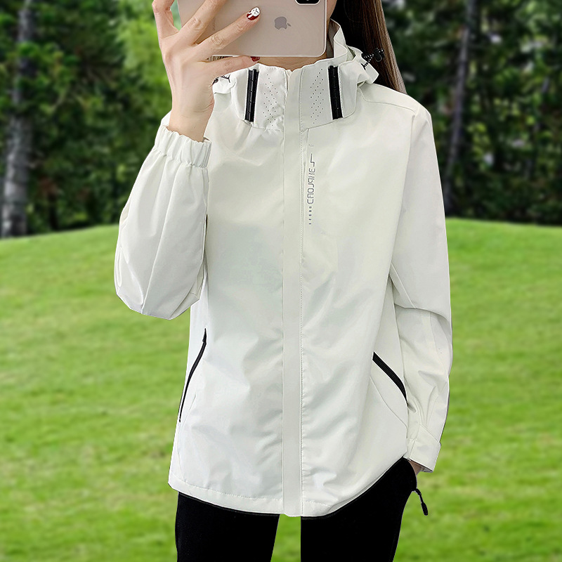 Factory Sports Jacket Spring and Autumn Thin Jacket Outdoor Couple Windproof Waterproof Jacket Windbreaker Single Clothes Set