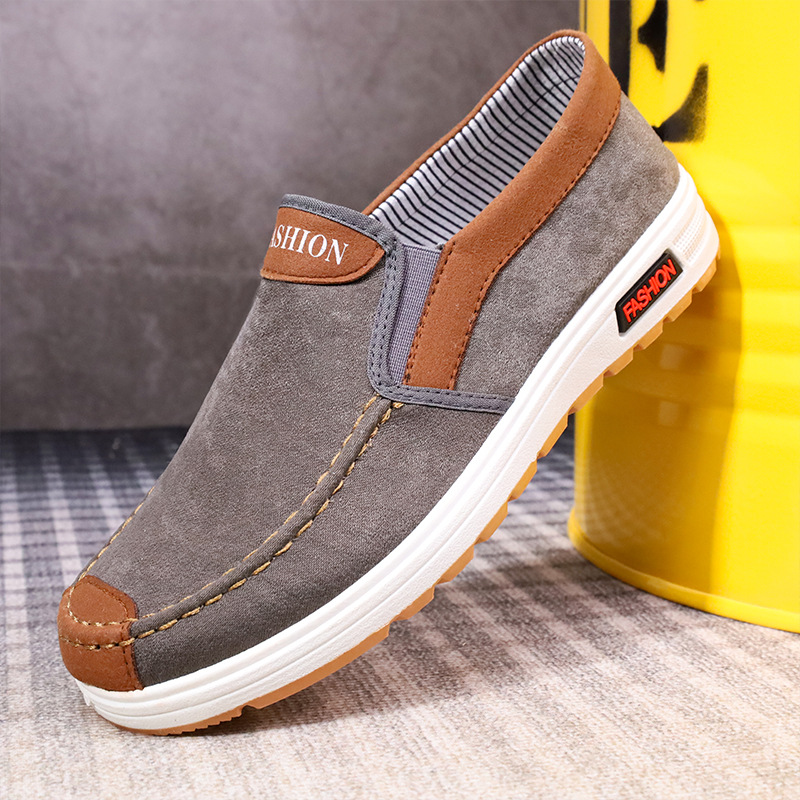Wholesale spring and summer old Beijing cloth shoes men's middle-aged and old men's shoes canvas shoes non-slip wear-resistant soft sole shoes deodorant