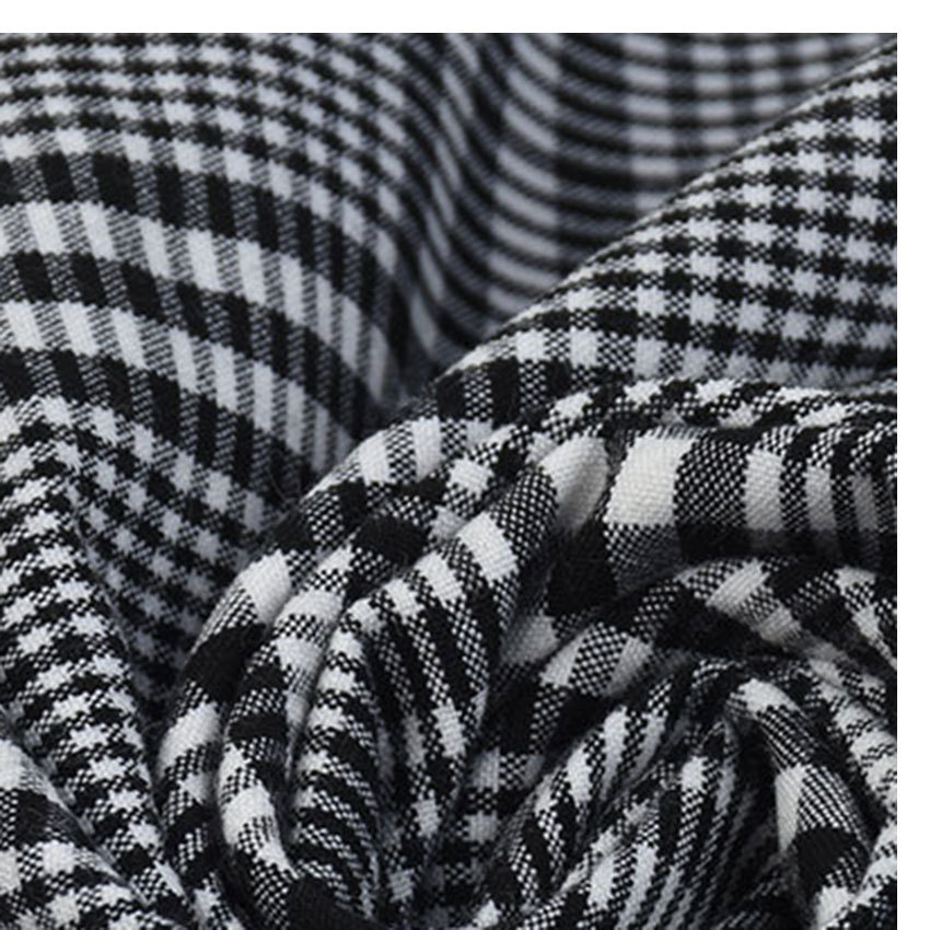 Polyester viscose four-sided elastic yarn-dyed plaid women's plaid fabric 40s/2 plaid pants 40D Plaid