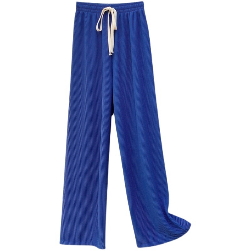 2023 Snake Bone Pattern Wide Leg Pants Women's High Waist Loose Casual Pants Slimming Drawstring Drain Straight Tubular Pants Wholesale