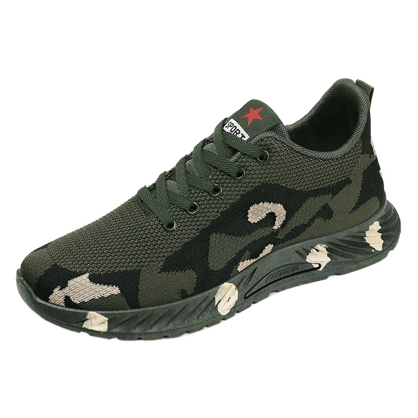New camouflage shoes men's autumn and winter outdoor mountaineering training shoes students military training shoes velvet release shoes construction site labor protection shoes