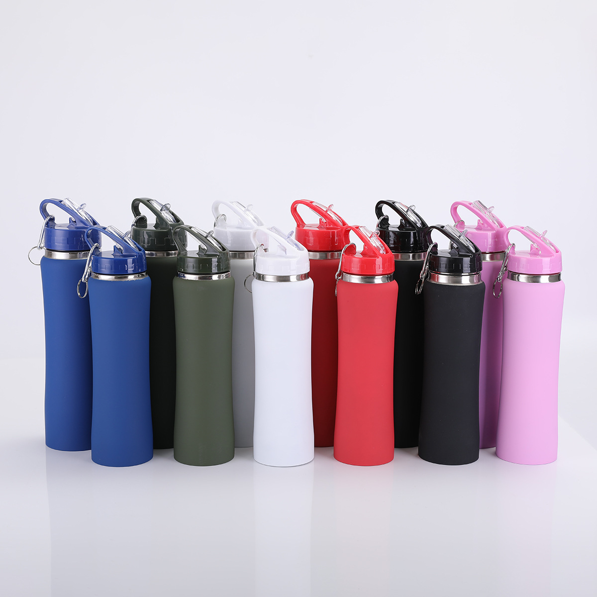 Picture of Cross-border 304 stainless steel straw accompanying cup small waist large capacity thermos cup outdoor portable sports kettle