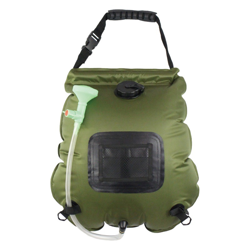 Outdoor portable solar bath bag 20L hot shower bag folding water storage bag camping shower bag