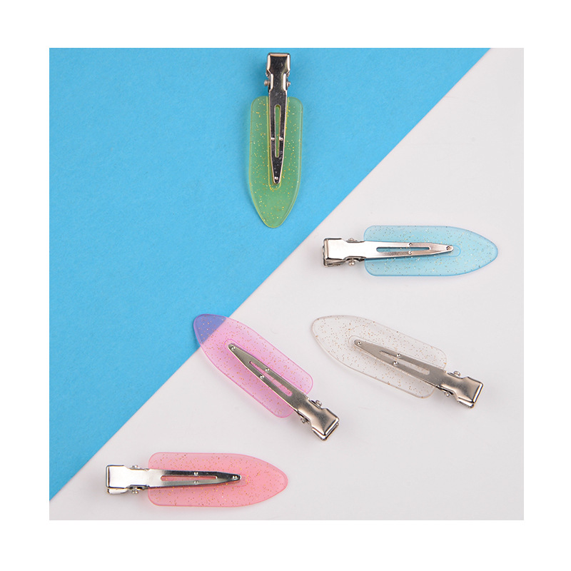 Picture of Korean diy cream clip seamless hairpin summer side hairpin duckbill makeup bangs clip broken hair clip headdress
